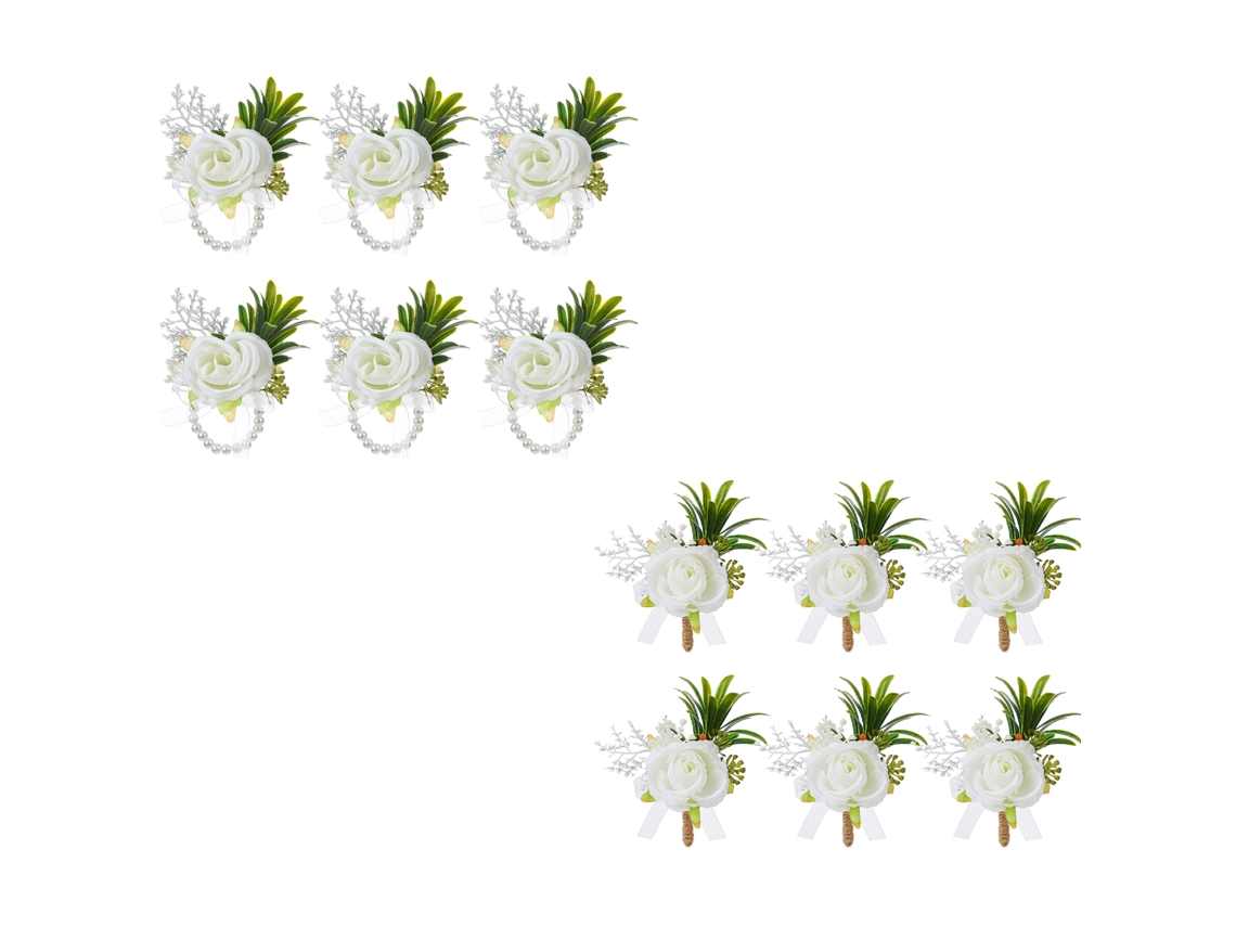 Pulseiras De Flor (pacote Com 6, Rosas Artificiais) Eoocoo