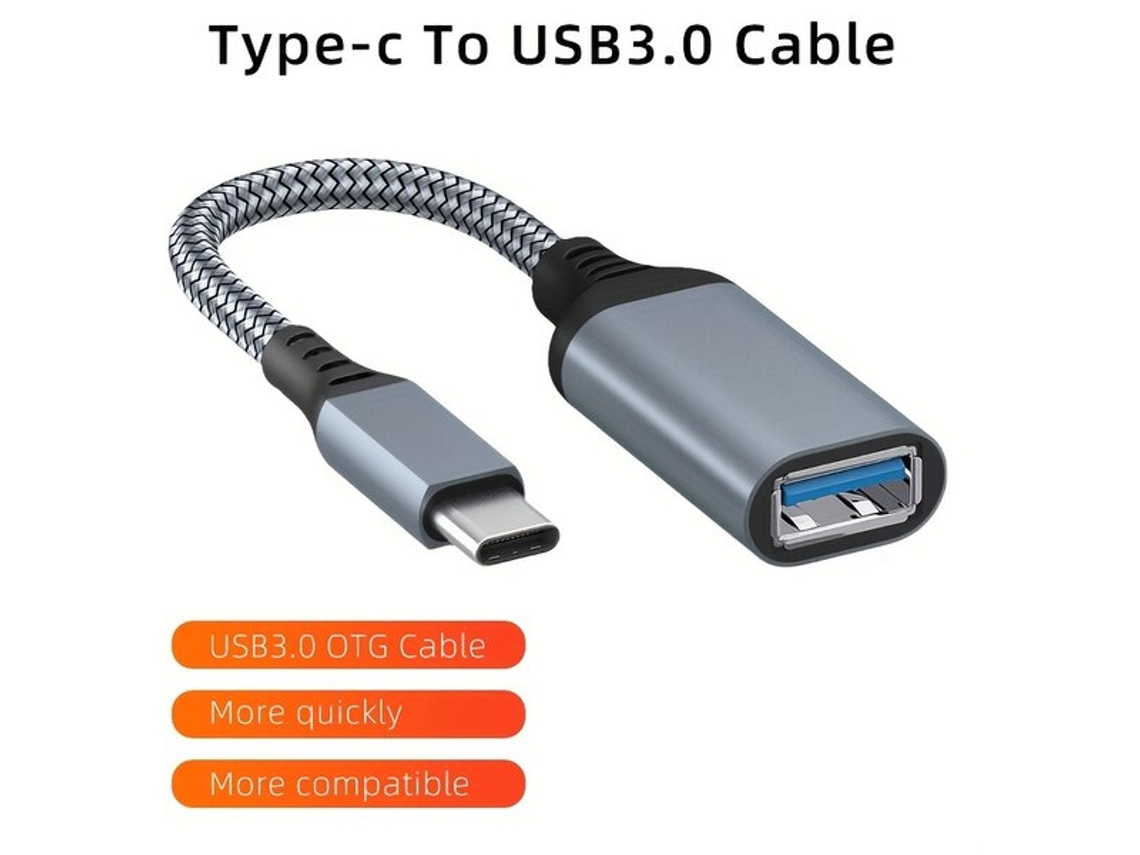 Cabo Adaptador Tipo C De Nylon Usb 3.0 Para Computador. Tadvyyvayotoy