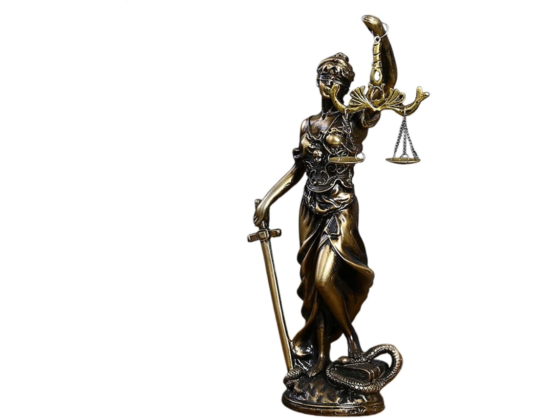Estatueta De Resina Da Dama Da Justiça, Estátua De Mesa Da Deusa | Com Balança |