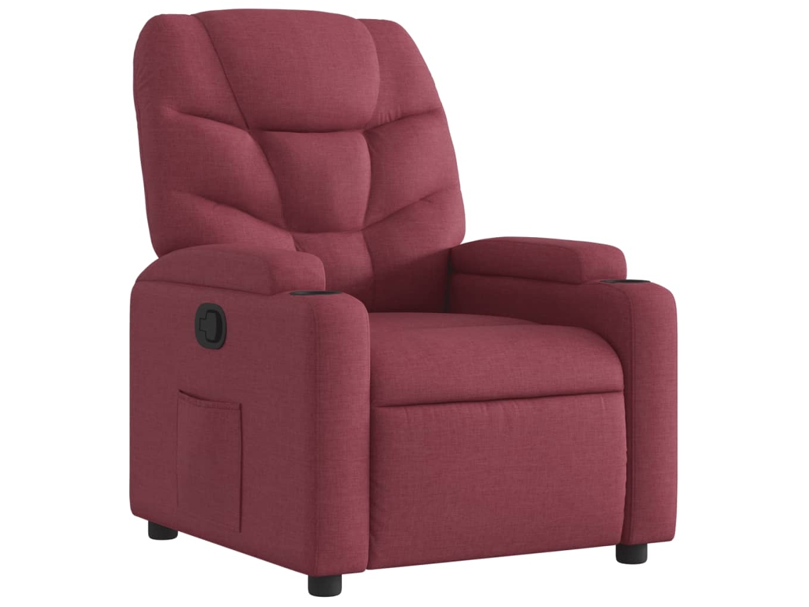 Recliner Chair, Recliner Chairs Vidaxl Vermelho Tecido