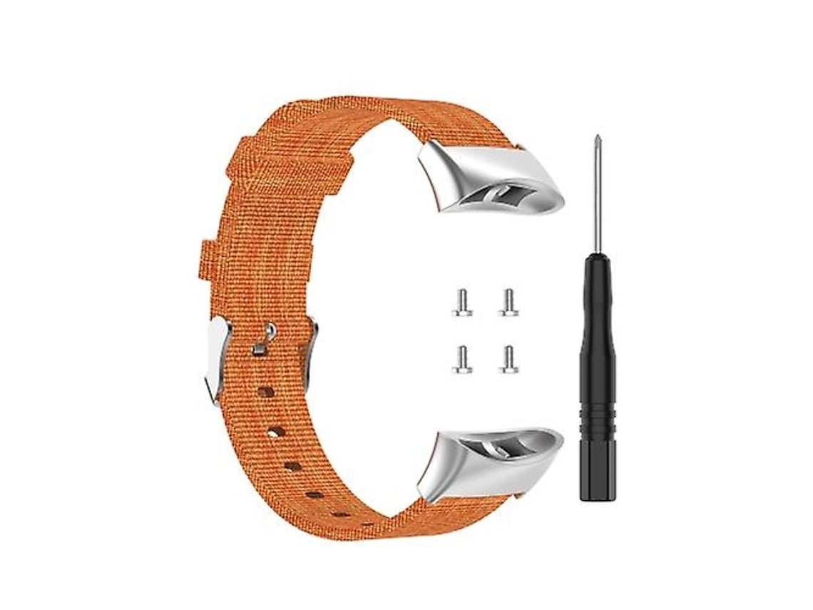 Pulseira Universal De Nylon, Compatível Com Garmin Forerunner 45/ 45s/ Swim 2, Laranja, Acabamento Moderno