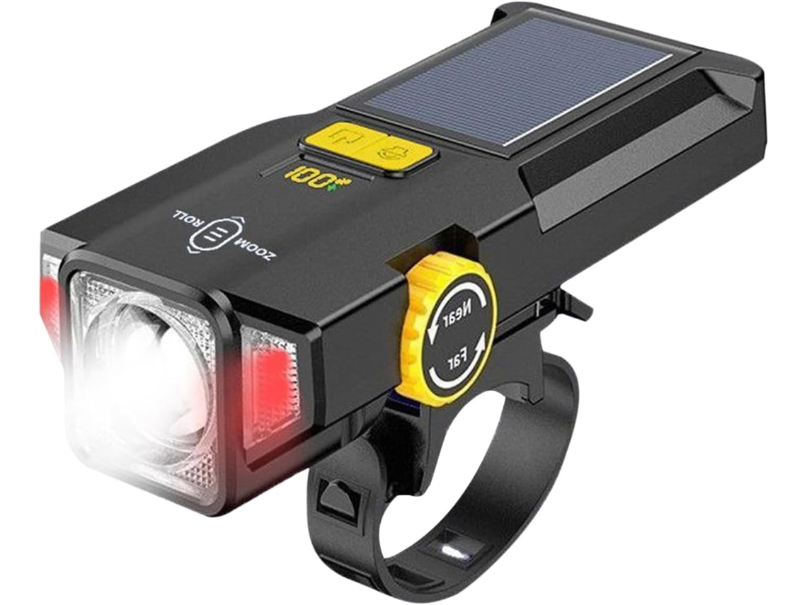 Farol De Ciclismo Com Energia Solar Para Bicicleta Estrada.