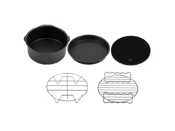 Conjunto De 5 Peças Em Metal Para Air Fryer De 8 Polegadas Com A Marca Laxiscreed, Ideal Para Usar E Organizar Refeições