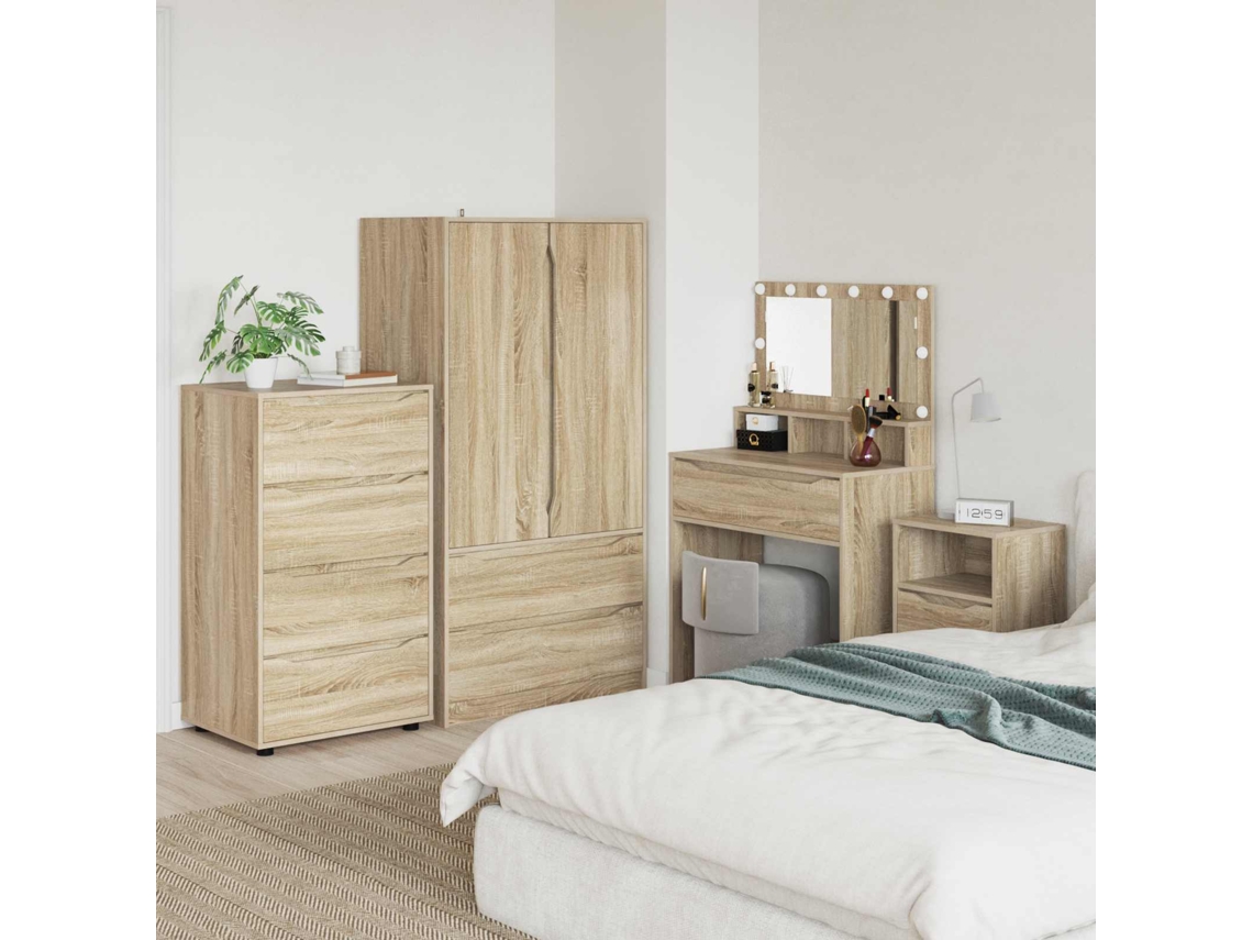 Vidaxl Gabinetes De Armazenamento 60 X 48 X 105 Cm Carvalho Sonoma
