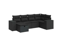 Garden Sofa Set, Garden Sofa Sets Vidaxl Preto Rattan / Vime (n/a)