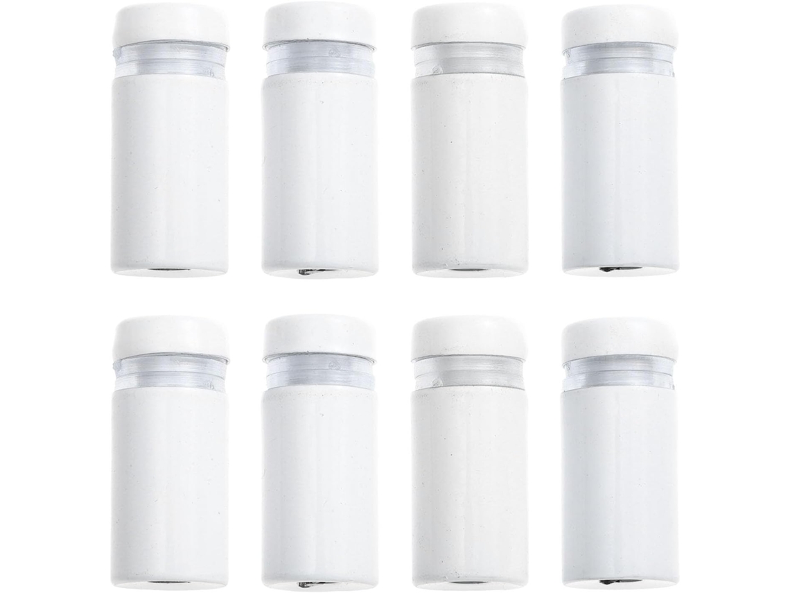 Pregos decorativos para publicidade na cozinha, pacote com 8 unidades, aço inoxidável branco, para sinalização em