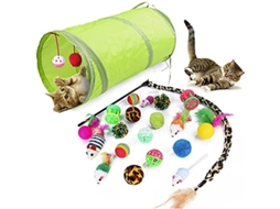 2026-juguetes Para Gatos 21 Piezas Set De Juguetes Interactivos Para Gatitos (acessórios De Cor Aleatória)