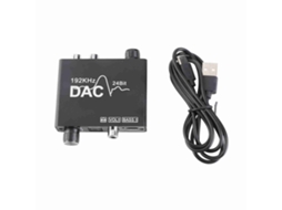 conversor Digital para Analógico 192khz com Ajuste de Volume e Graves para Home Theatre