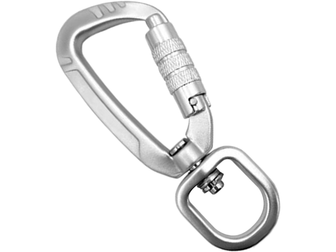 Mosquetão giratório com fivela rotativa, escalada 4kn, resistente