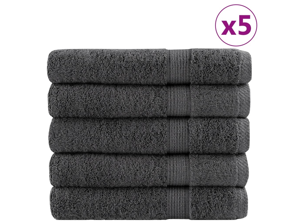 Towel, Towels Vidaxl Antracite Algodão (100 X 200 Cm)