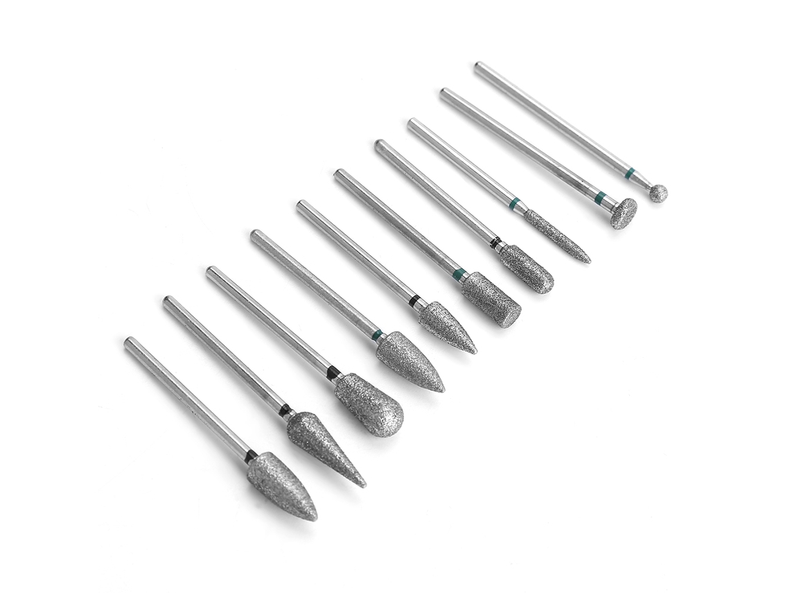 10 Peças Conjunto De Cabeças De Polimento Dental Com Lixa Natural Para Polir E Afiar Dentes Tipo B 2.35mm