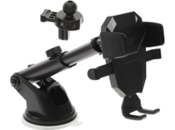 Suporte Para Celular Veicular Com Ventosa Preta E Dupla Função