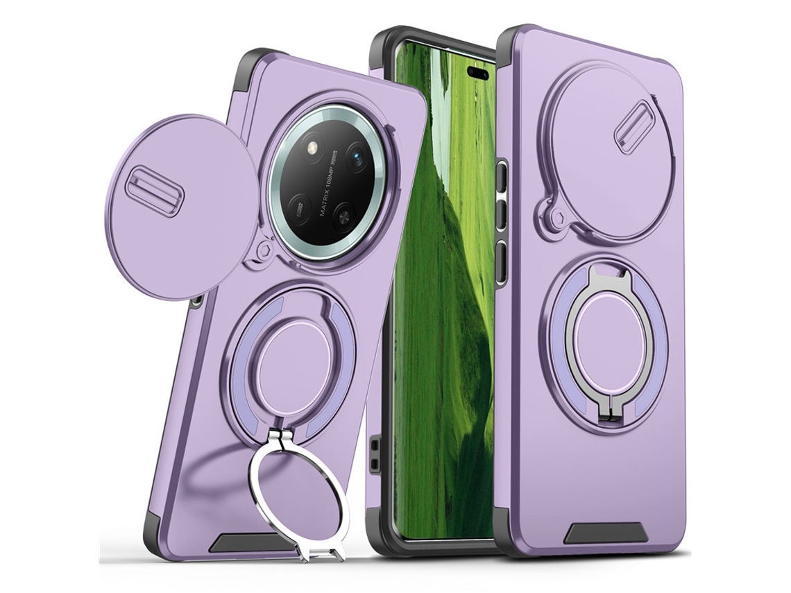 Capa PANOONA para Honor 400 Lite com Lente Deslizante Proteção Extra para Câmera e Anticair Roxo