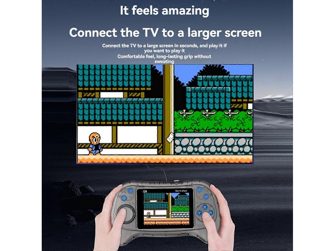 Console De Jogos Portátil Q8 Com Tela De 3 Polegadas E 800 Jogos Clássicos Em 1. Nostalgia88
