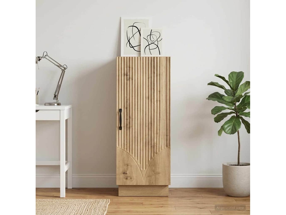 Vidaxl Buffet Carvalho Arttisan 33 X 34,5 X 87 Cm Derivados De Madeira