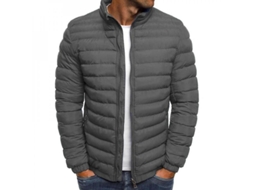 2026 chaqueta Ligera de Plumas para Hombres Abrigo Acolchado Calefaccionado Invierno Casual Exterior M Gris
