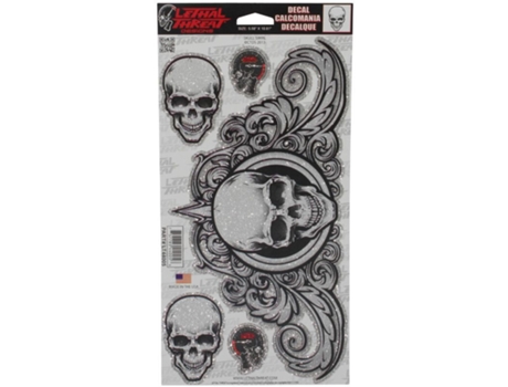 Autocolantes para Motas LETHAL THREAT Skull Swirl