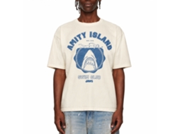 Rockinstone Jaws Movie Amity Island Swim Club Solid Natural Adult T-shirt Size:xxxl