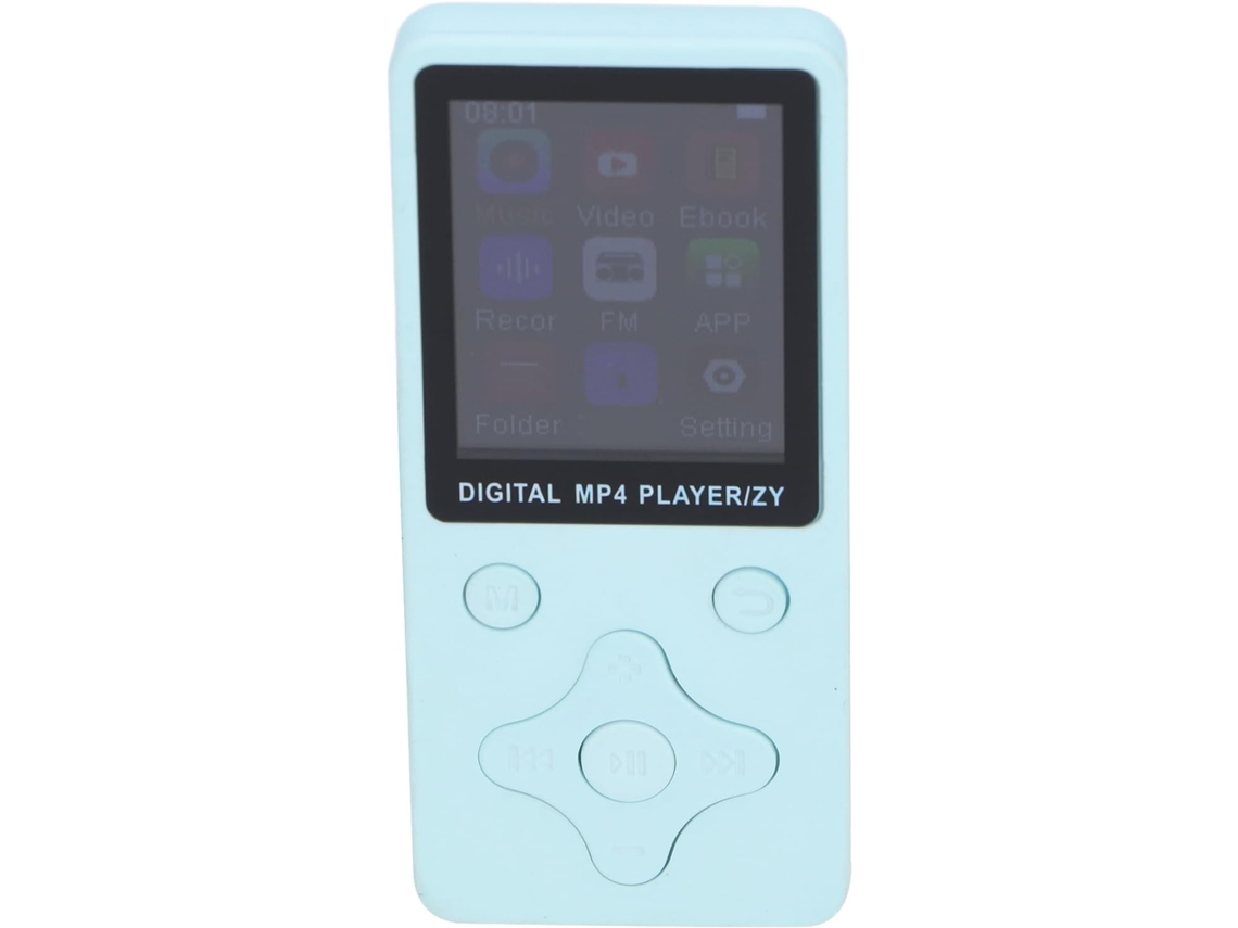 Reprodutor de MP3/MP4, reprodutor de MP3 com tela LCD de 1,8 polegadas e fones de ouvido para exercícios (azul)