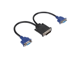 Conector EOOCOO (conversor Dvi Macho para Vga Fêmea Divisor 1 para 2)