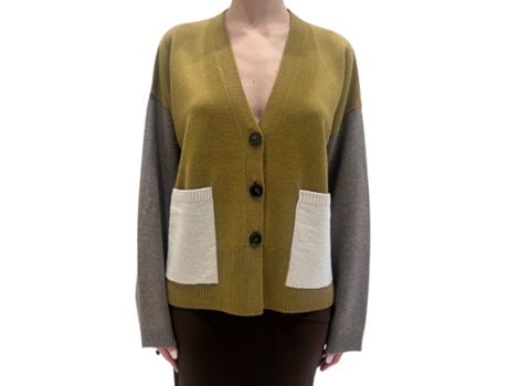 Cardigan De Mulher Pdr Tricolore Caxemira Verde (ii)