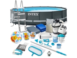 Piscina De Jardim Com Estrutura 488 X 122 Cm 20 Em 1 Intex 26326 Scooter Grátis