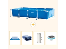Intex Piscina Com Estrutura Retangular - 450x220x84 Cm - 5-peças S98