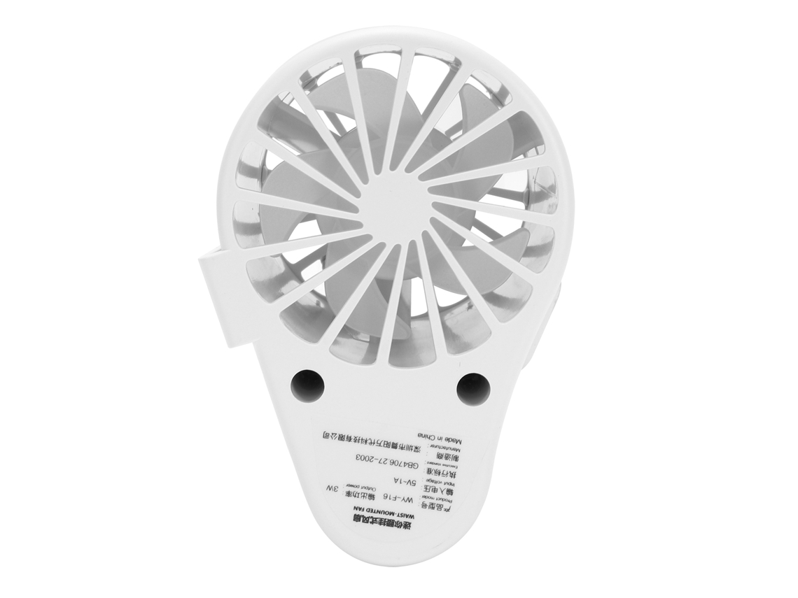 Ventilador Portátil de Cintura Pequeno para Verão e Viagens
