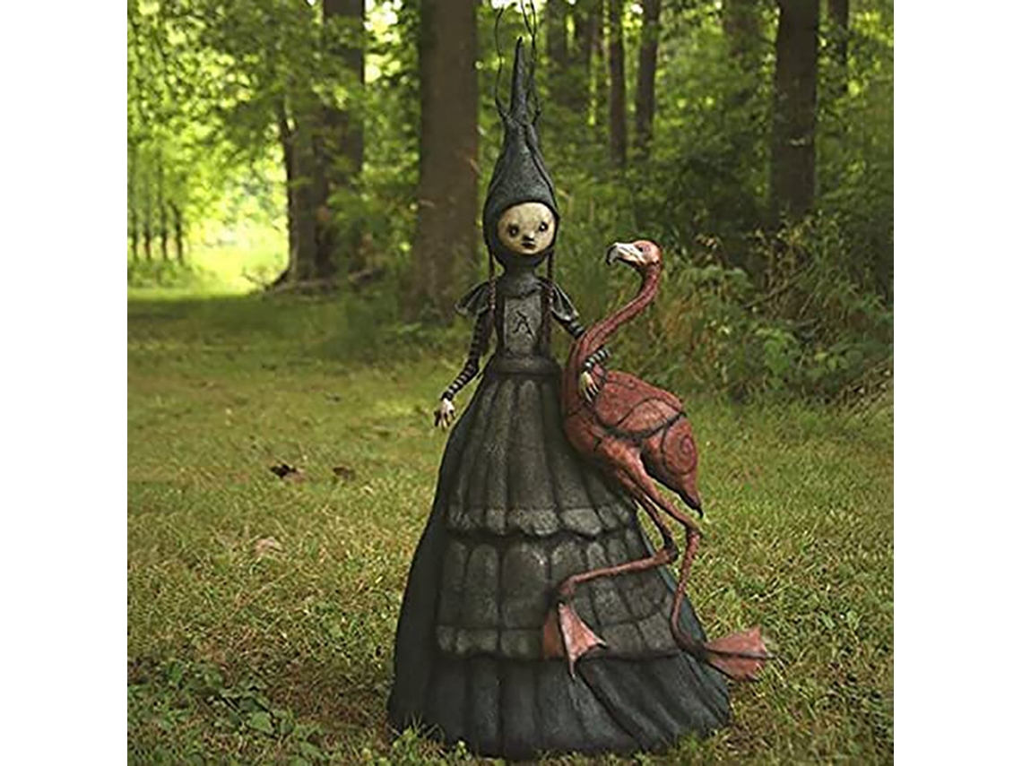 Estátua De Bruxa Laxiscreed Em Resina Brilhante Para Decoração De Halloween Em Sala E Quintal