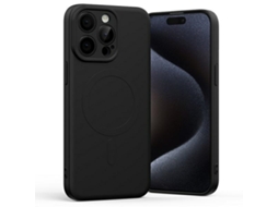 Capa Magsafe para iPhone 15 Pro Max MERCURY Silicone Preto