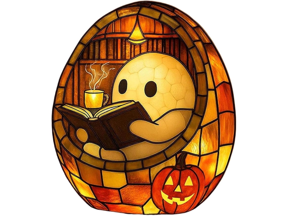 Luminária De Leitura Fantasma, Adorável Luz Noturna De Leitura Fantasma, Decoração De Halloween, Leitor Fantasma Fofo