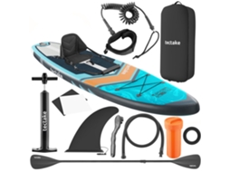Tectake Prancha De Stand-up Paddle 2 Em 1, 320 Cm, Insuflável, Conjunto Completo, Turquesa/laranja