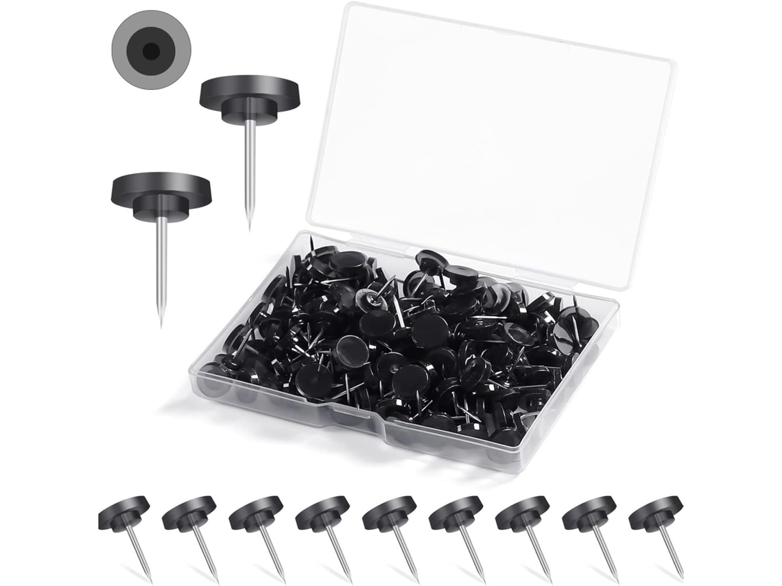 150 tachinhas redondas e planas para quadro de avisos cortiça tachinhas decorativas quadrados metal