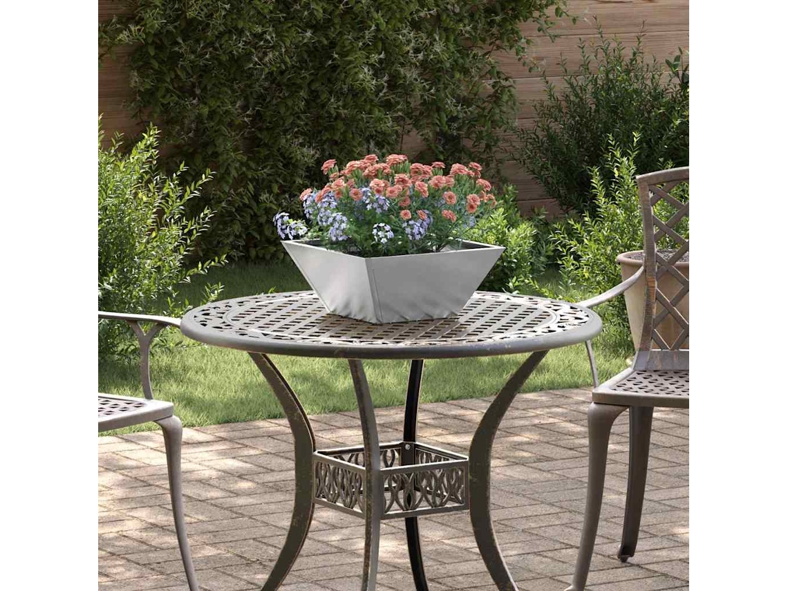 Vidaxl Vaso De Jardim 5 Unid. Prateado 35 X 35 X 15 Cm Aço Inoxidável