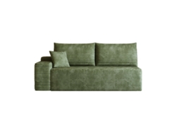 Sofá Modular De 175 Cm, 2 Lugares – Estofado Em Tecido, Design Seccional Com Chaise À Esquerda – Verde