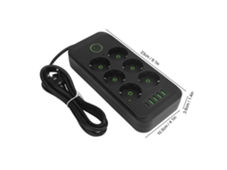 Painel De Tomada 6 Vias Com 4 Usb E Porta Type C