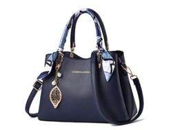 Bolsa Transversal Bolsa de Ombro azul Escuro + Cachecol Azul YUNZII