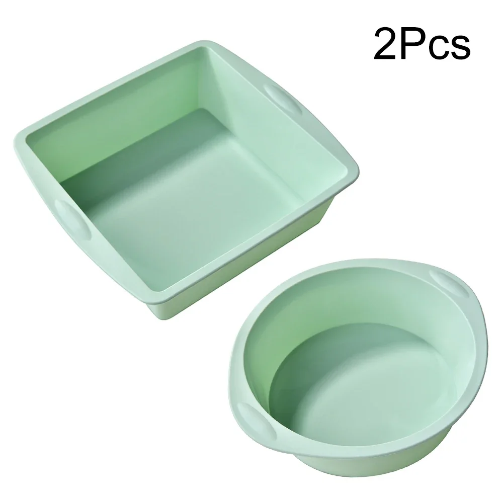Formas de Silicone, Adequadas para Fazer Bolos e Sobremesas, Acessórios para Utensílios de Confeitaria. MDUG (conjunto Verde de Duas Peças)