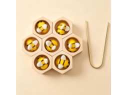 Conjunto De Colmeia Madeira, Brinquedo Montessori Classificação E