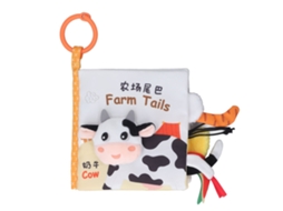 Primerox livro de Tecido com Cauda de Animal Brincalhão Interativo para Bebê 0 1 Ano