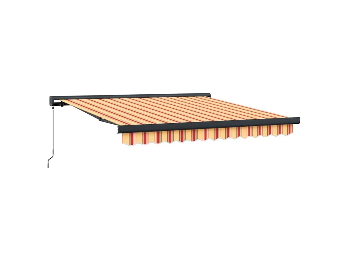 Conjunto 1 Toldo Retrátil Vidaxl Amarelo Lona (300 X 250 Cm)