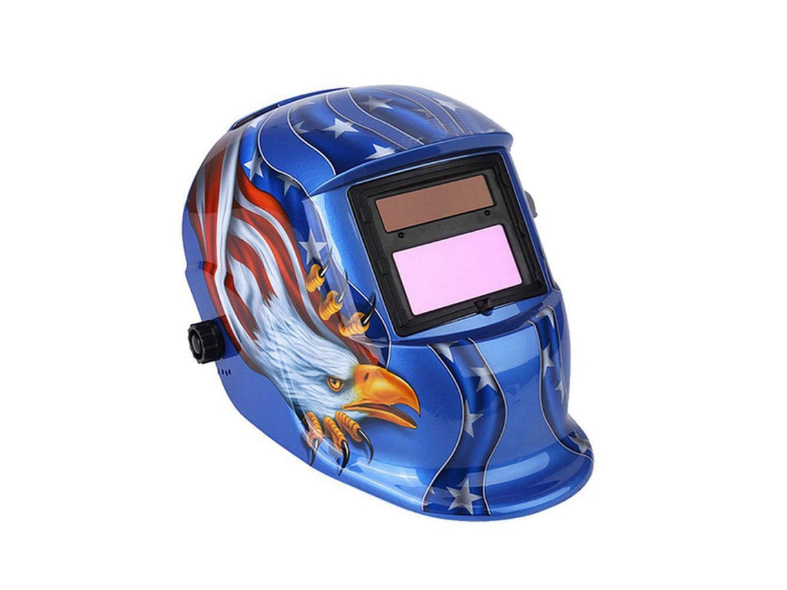 Máscara de Solda com Escurecimento Automático Solar Anti radiação Ajustável para Soldadores Arc Tig Mig