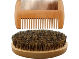 Escova e conjunto de escovas para barba, kit de cuidados pessoais, acessórios para barbas grandes, ideal para viagens.