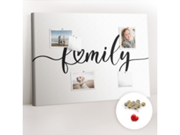 Lousa De Cortiça Inscrição "família" Para O Corredor Espelharte (70x100 Cm)
