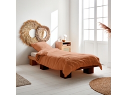 Conjunto De Roupa De Cama Em Gaze De Algodão Terracota