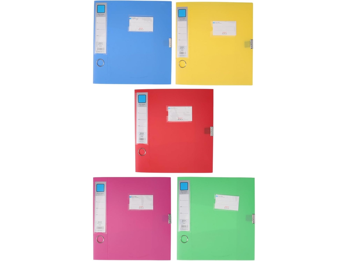 Conjunto de 5 Caixas Organizadoras Plástico Pp Leve e Dobrável da Stobaza, Ideais para Escritório Estudo. 31,0