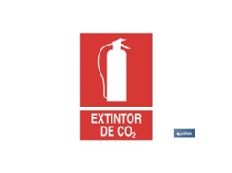 Señal luminiscente 210x148mm. extintor co2