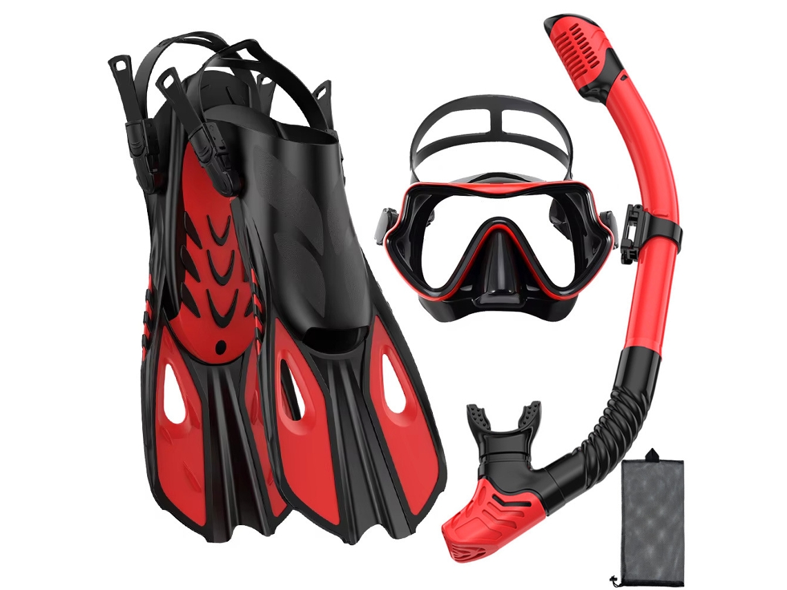 Kit De Snorkeling Antifog E Estanque – Tamanho L/xl, Ideal Para Mergulho Vermelho