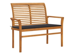 Banco de jardim VIDAXL Antracite Teca (112x55x94 cm)