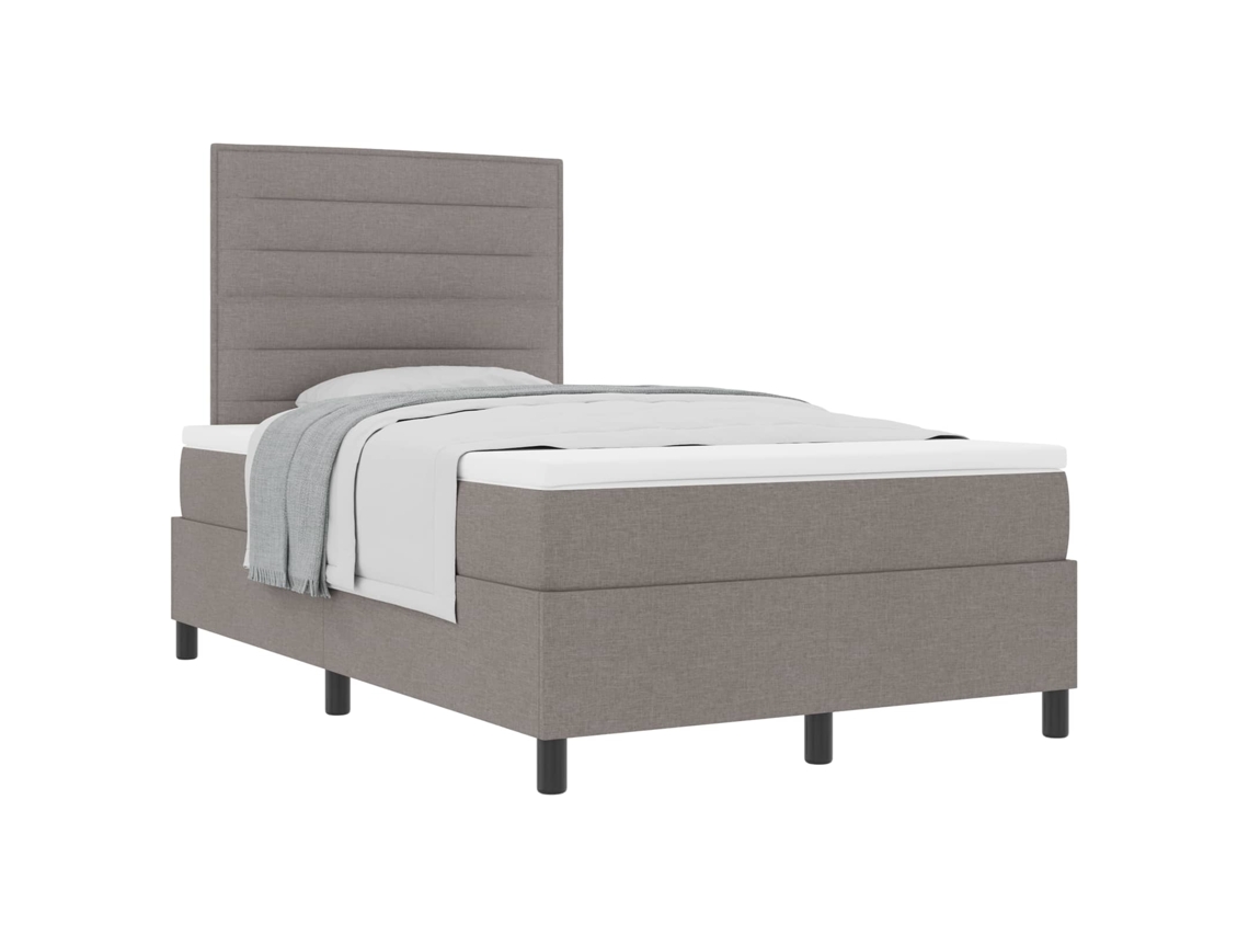 Cama Box com Colchão Cinzento Acastanhado 120x200 Cm Tecido MAISON EXCLUSIVE